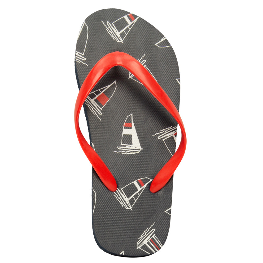 Tongs imprimé voiliers pour garçon avec lanière selon l'âge 