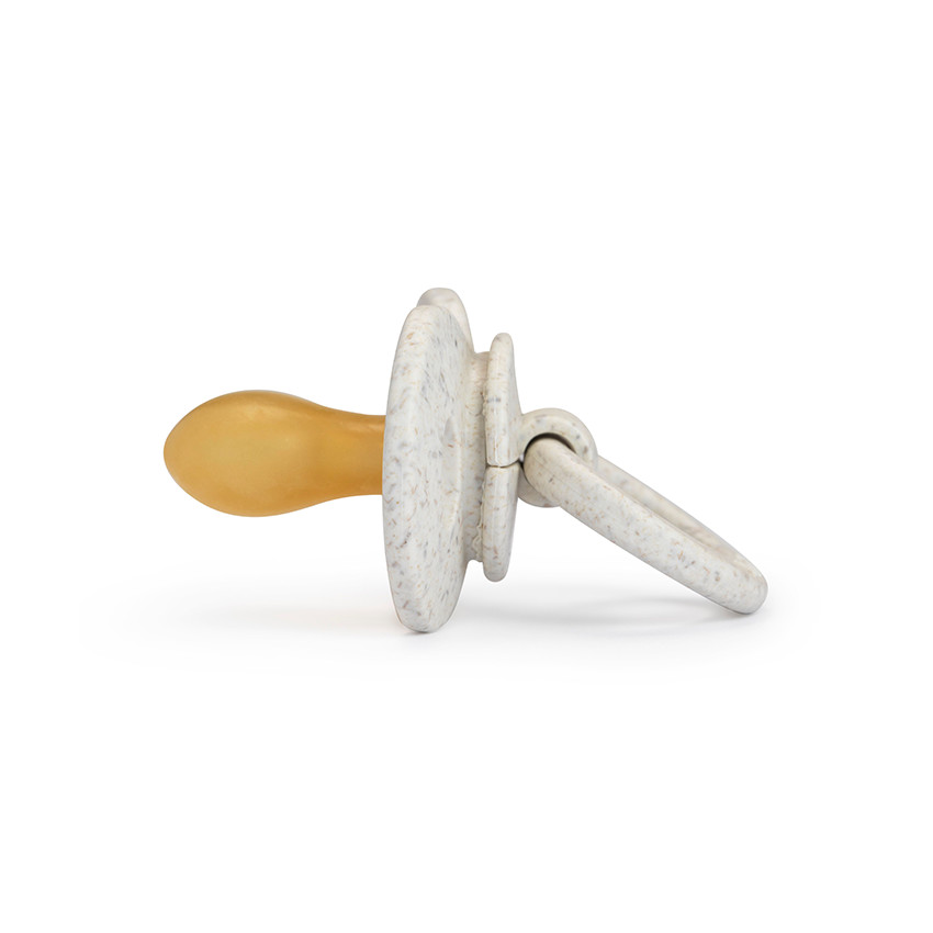 Sucette en bambou avec tétine en latex 0-6M vanilla white 