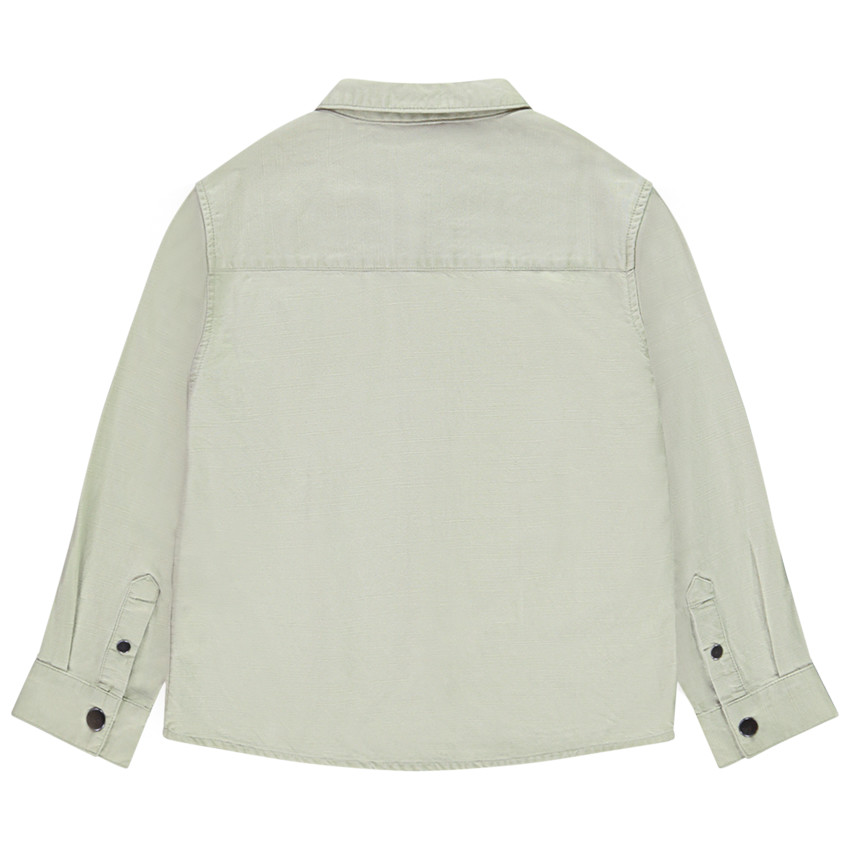 Lange mouwen effen stof hemd met zakken voor jongens 