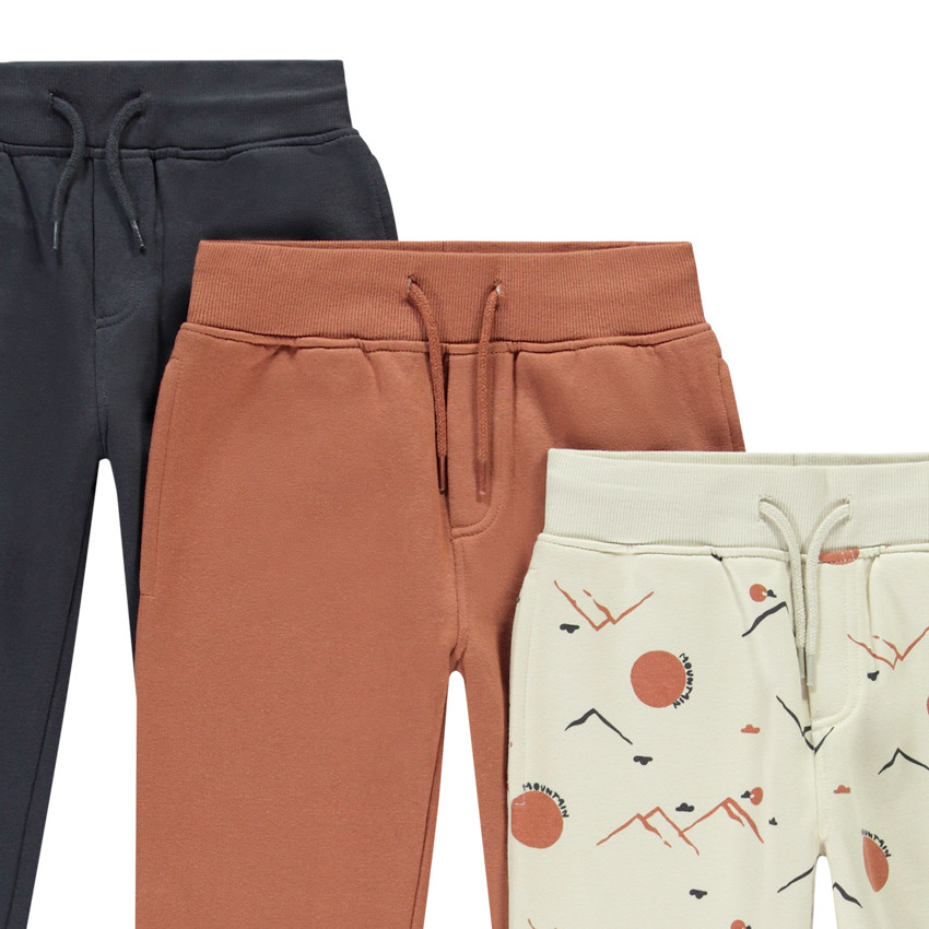 Lot de 3 joggings molleton variés pour garçon 