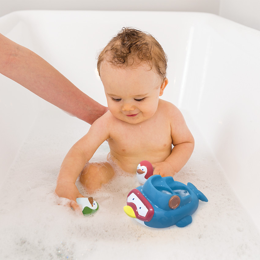 Jouet de bain aspergeur Famille pingouins navigateurs 