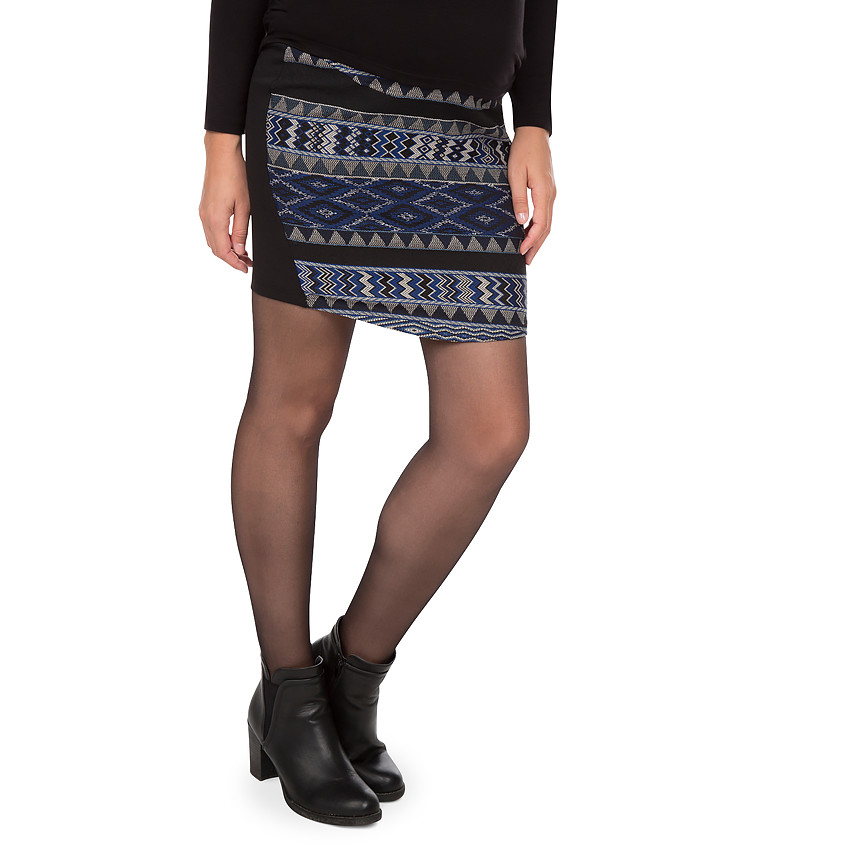 Jupe de grossesse en jacquard motif style ethnique 