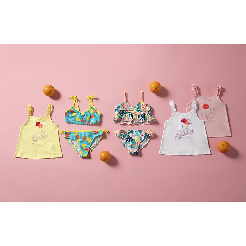 Bikini met vruchtenprints, voor meisjes. 
