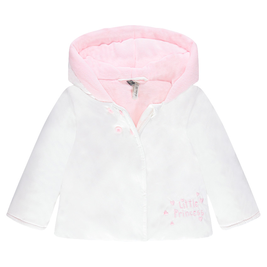 Parka en microfibre ouatinée à capuche doublée velours 