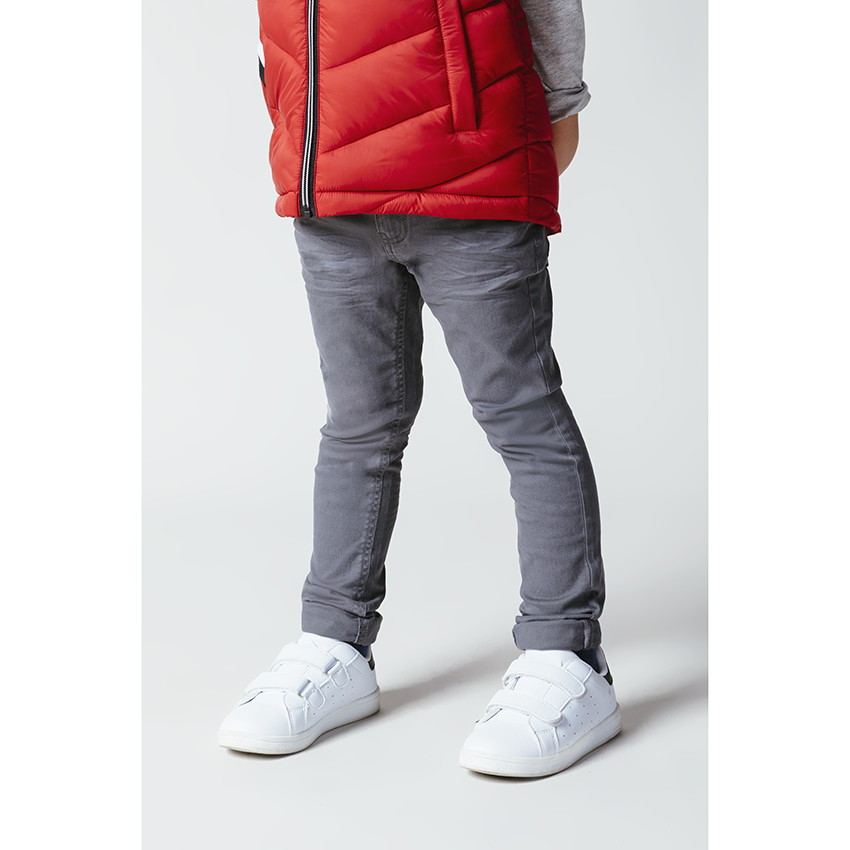Slim fit jogging twill met crinkle-effect jongens 