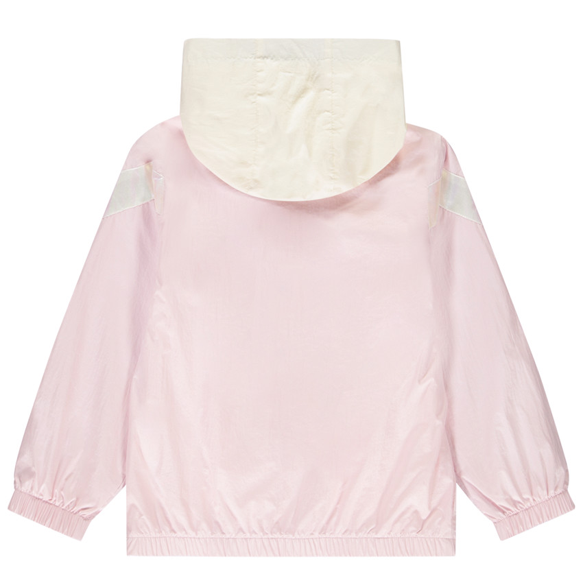 Windjack van crinkle stof met colour block effect voor meisjes 