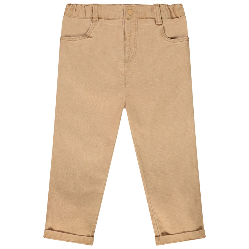 Pantalon en toile uni coupe slim pour bébé garçon 