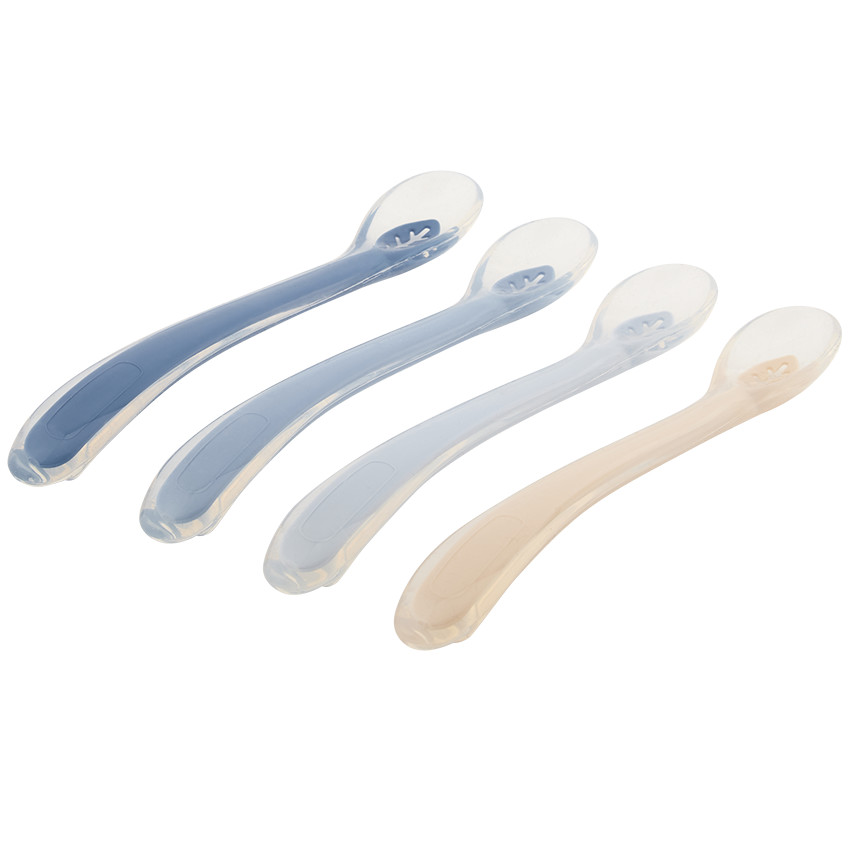 Lot de 4 cuillères en silicone Miamix bleu 