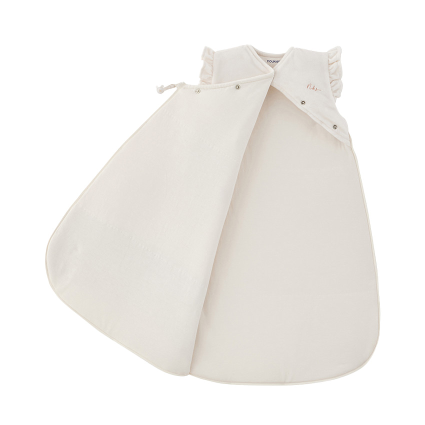 Gigoteuse sans manches en veloudoux 70 cm Libellule écru 