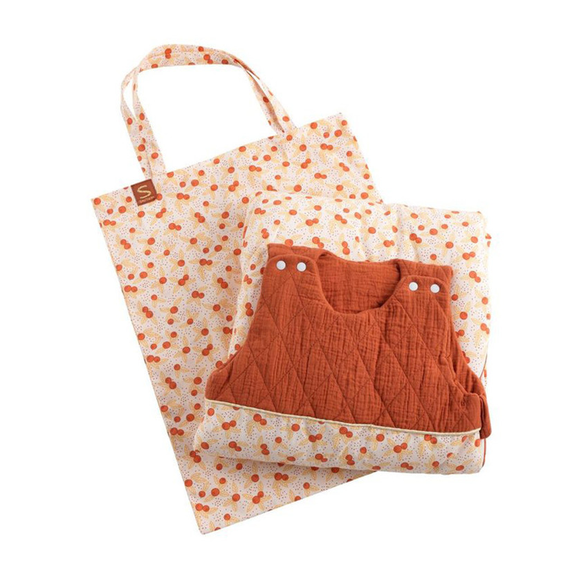 Gigoteuse sans manches ouatinée Esmée 6-24M - Terracotta 