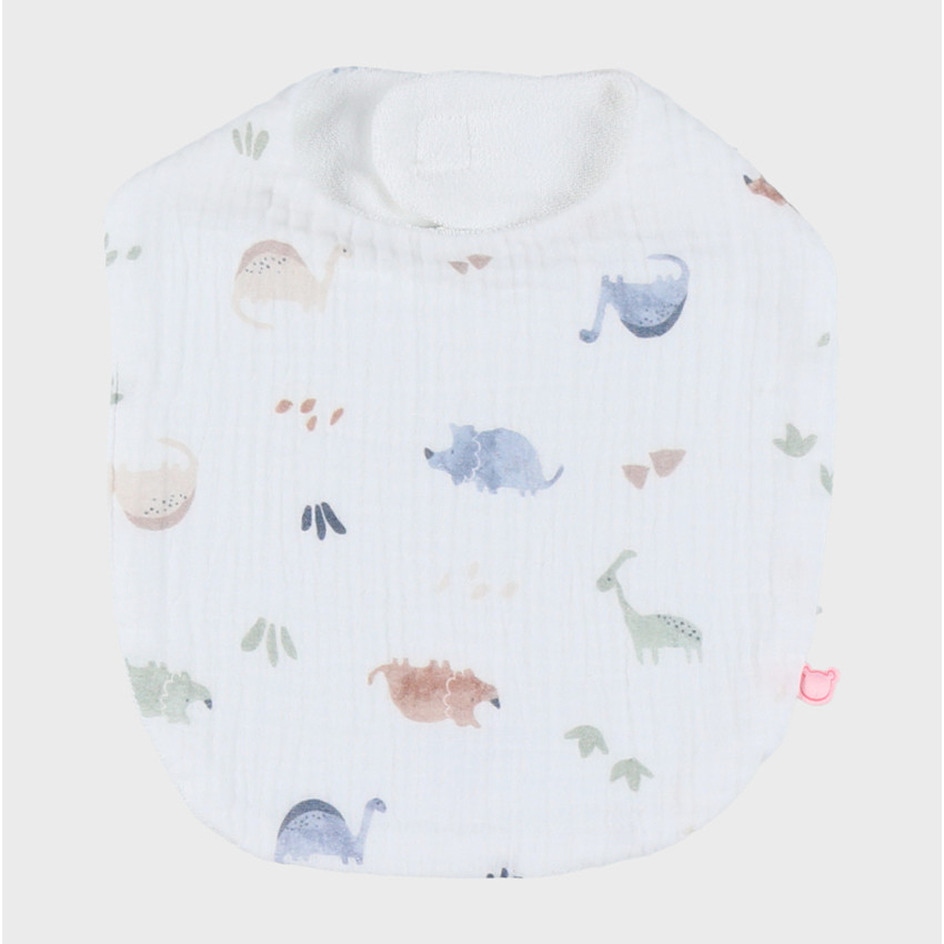 Set van 3 slabbetjes mousseline Bio Dinos 1-12m 