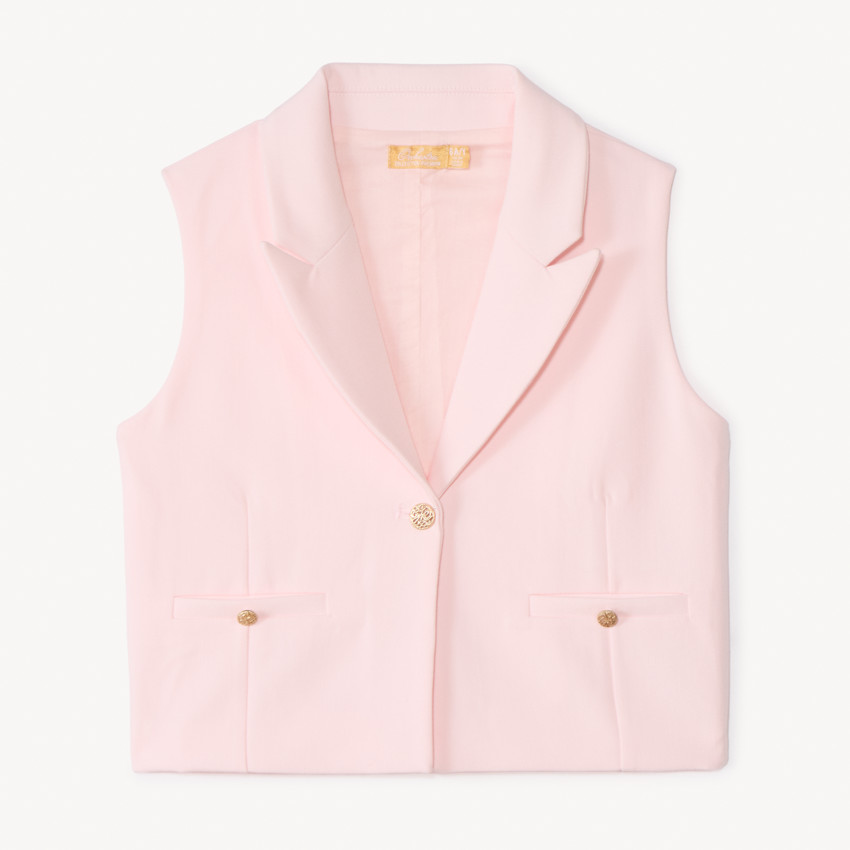 Veste sans manches style blazer fille 