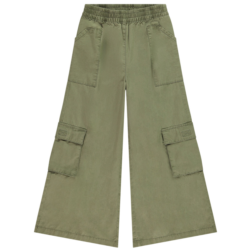 Pantalon évasé uni avec poches pour fille 