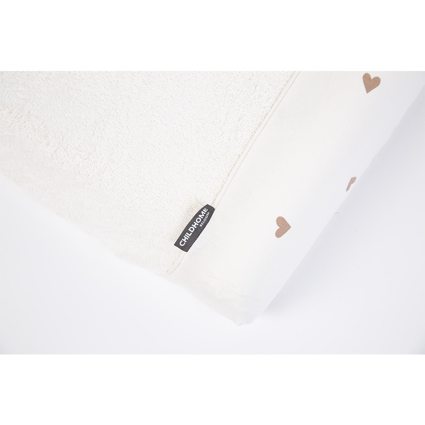 Housse de matelas à langer 100% coton - Coeurs  