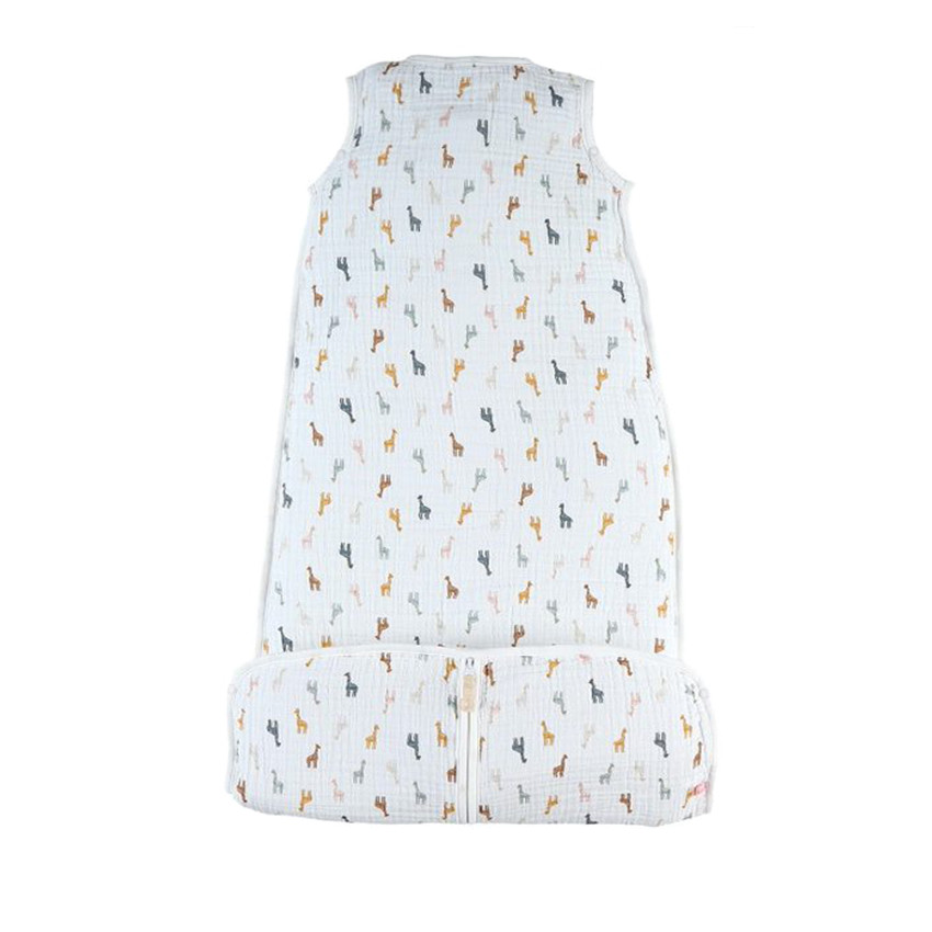 Gigoteuse sans manches en mousseline de coton 90-110 cm - Girafes 