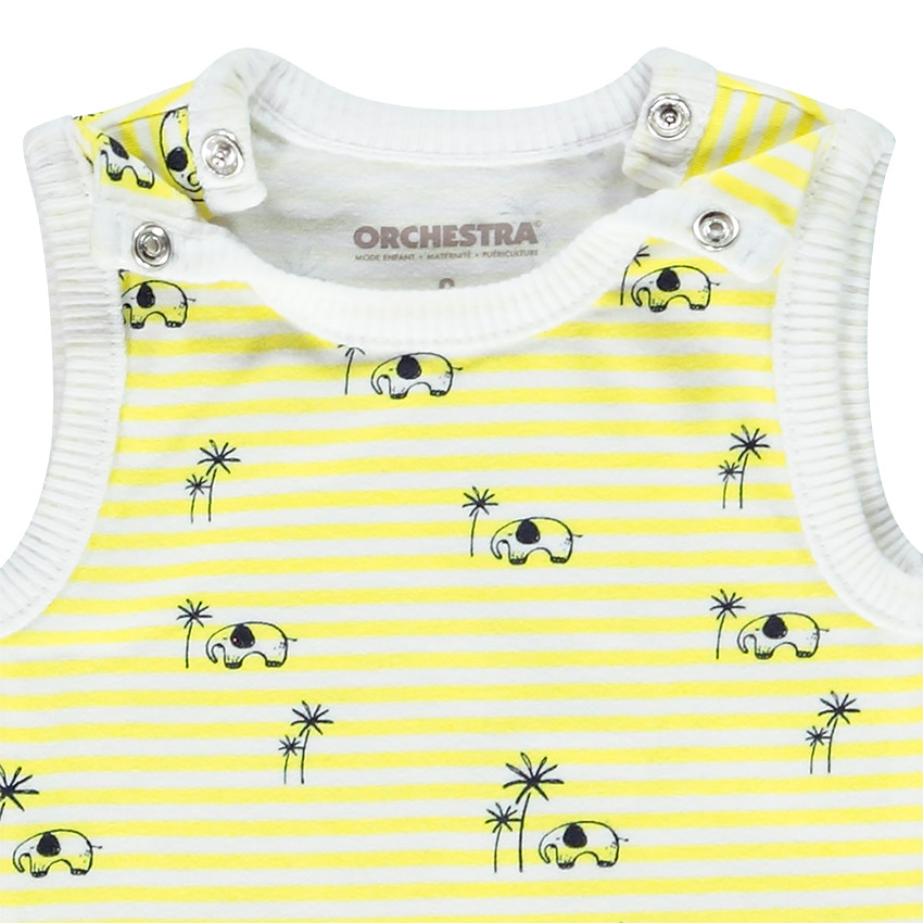 Lot de 5 bodies débardeur éléphant pour bébé garçon 