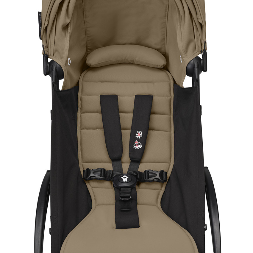 Kinderwagen Stokke® YOYO³ vanaf 6 maanden - Frame zwart/Toffee 