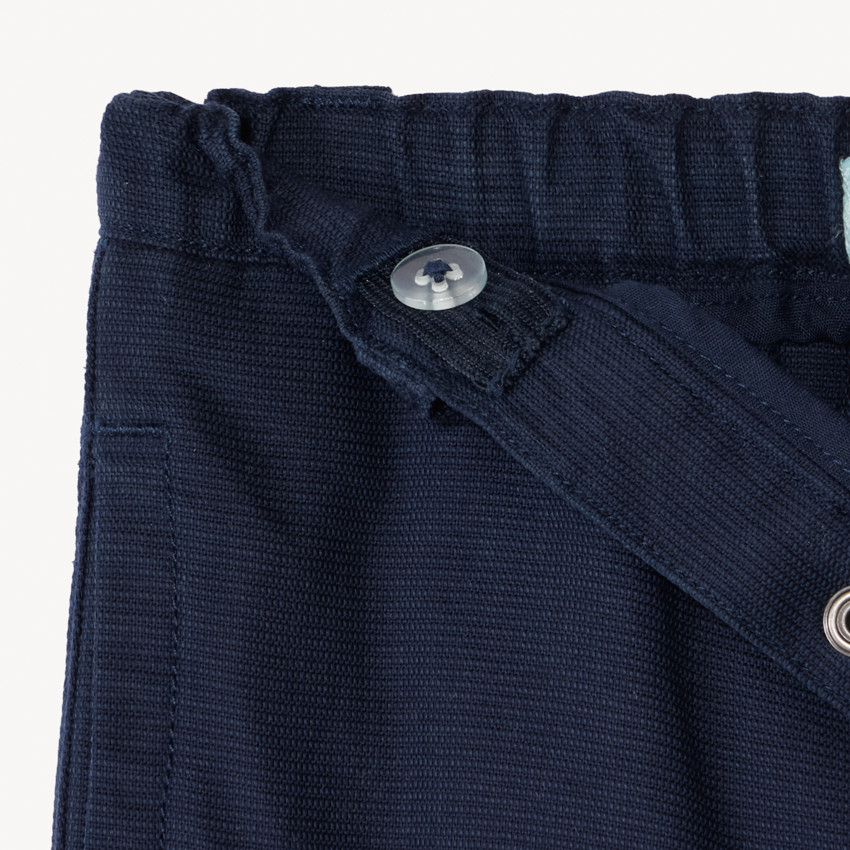 Effen gewatteerde katoenen broek voor baby jongen 