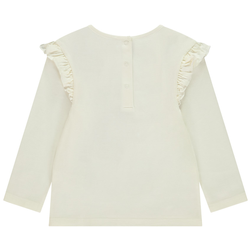 T-shirt manches longues volantées et fantaisie pour bébé fille  