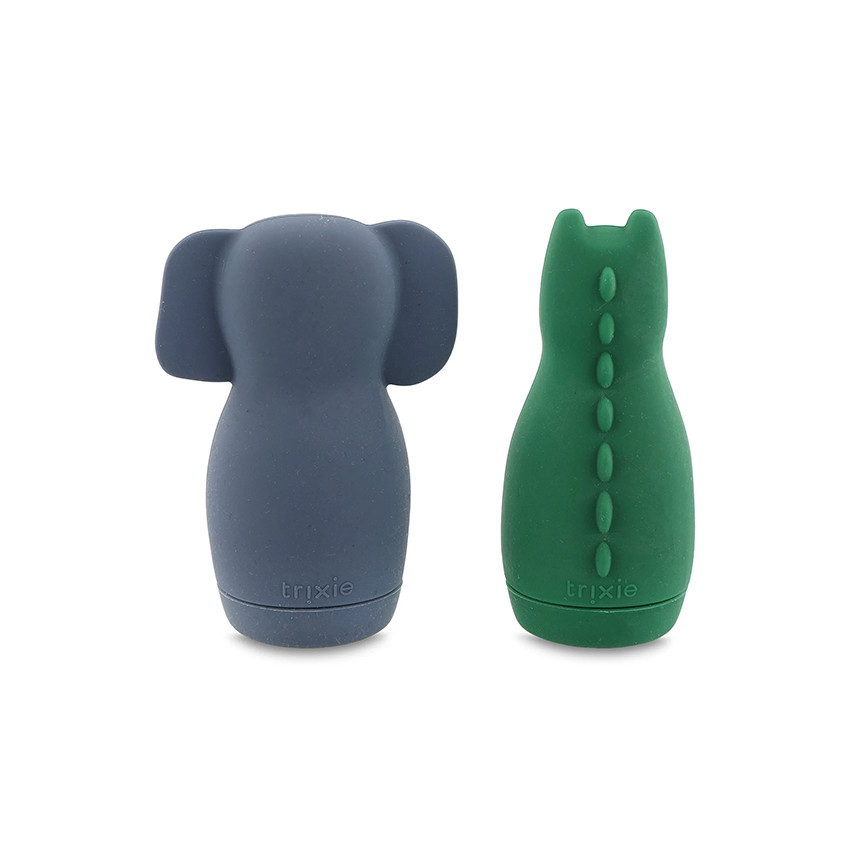 Set 2 pièces jouets de bain aspergeur Mr crocodile et Mme éléphant 