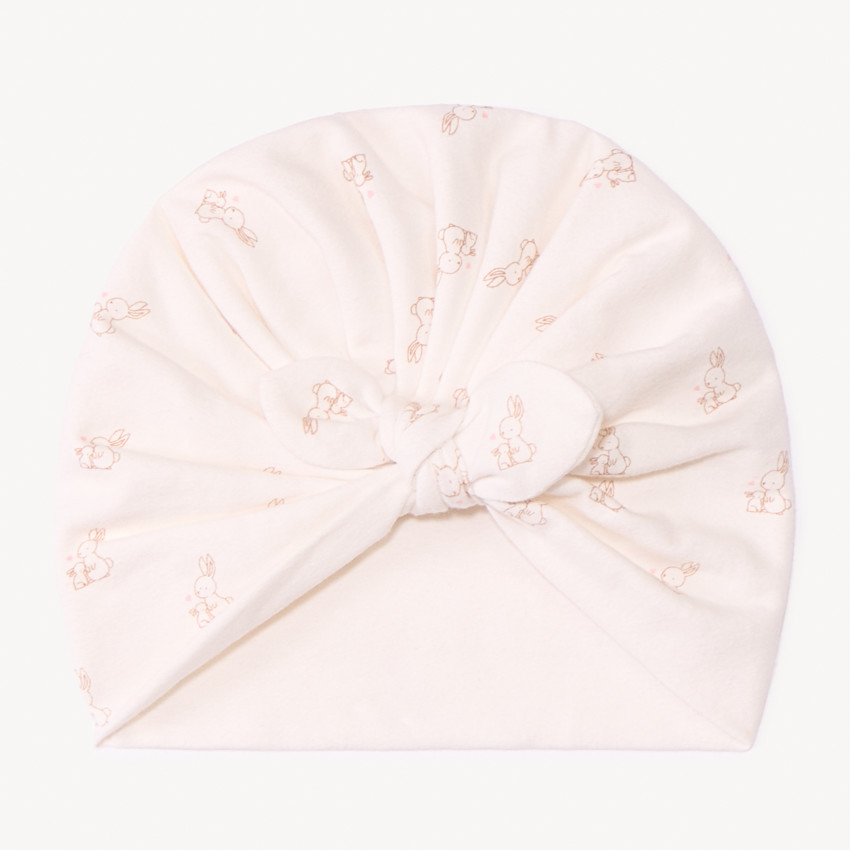 Muts met knoop en frons voor meisjes 