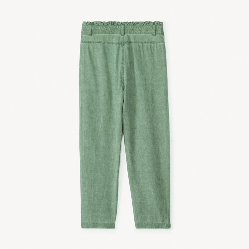 Pantalon en toile à taille élastiquée pour fille 
