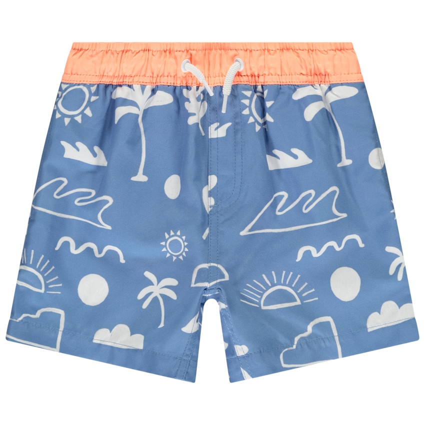 Short de bain imprimé fantaisie estival pour garçon 
