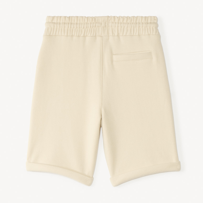 Bermuda en molleton piqué uni pour garçon 
