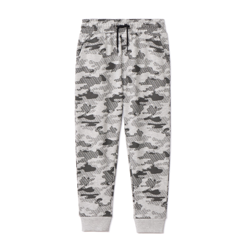 Fleece joggingbroek met camouflageprint voor jongens 