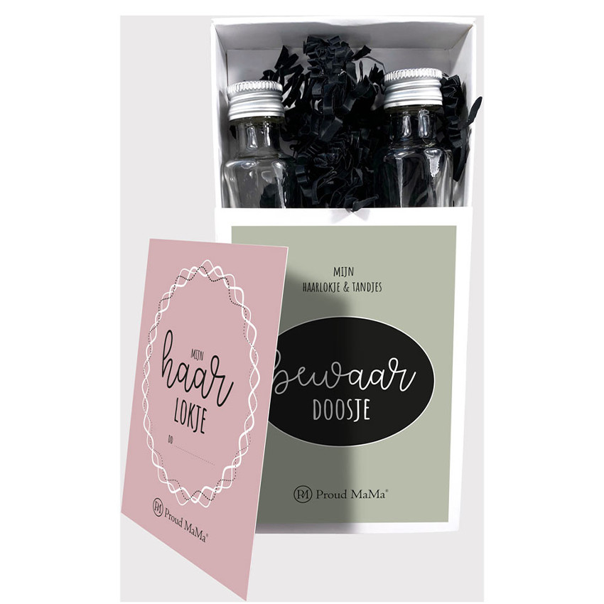 Bewaardoosje Tanden&haarlok roze 