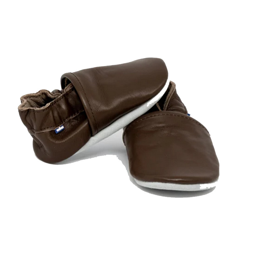 Slofjes Babysoft 12-18M leder Brown 