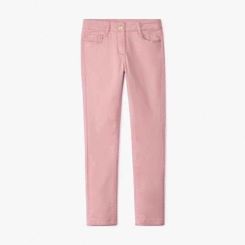 Pantalon slim en twill uni pour fille 