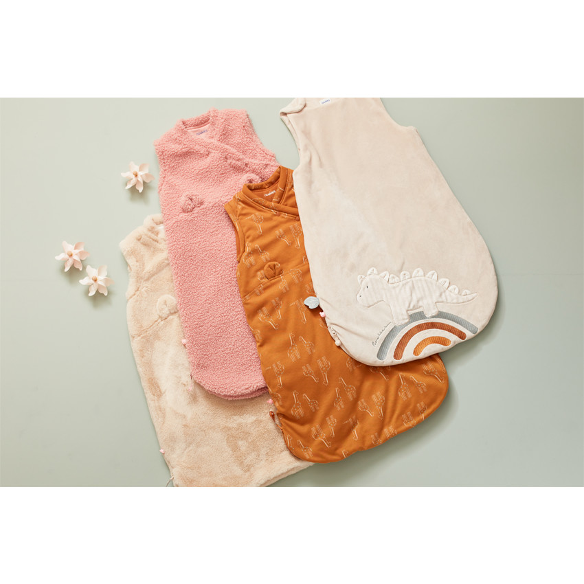 Gigoteuse à manches amovibles TOG 2 en teddy 70 cm rose 