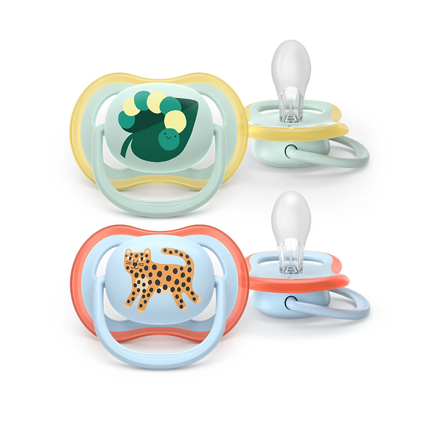 Lot de 2 sucettes en silicone Ultra Air 0-6 mois 