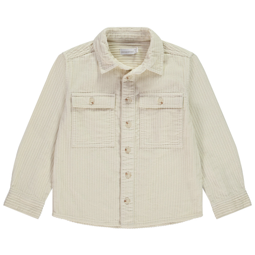 Surchemise uni en velours grosse côtes 