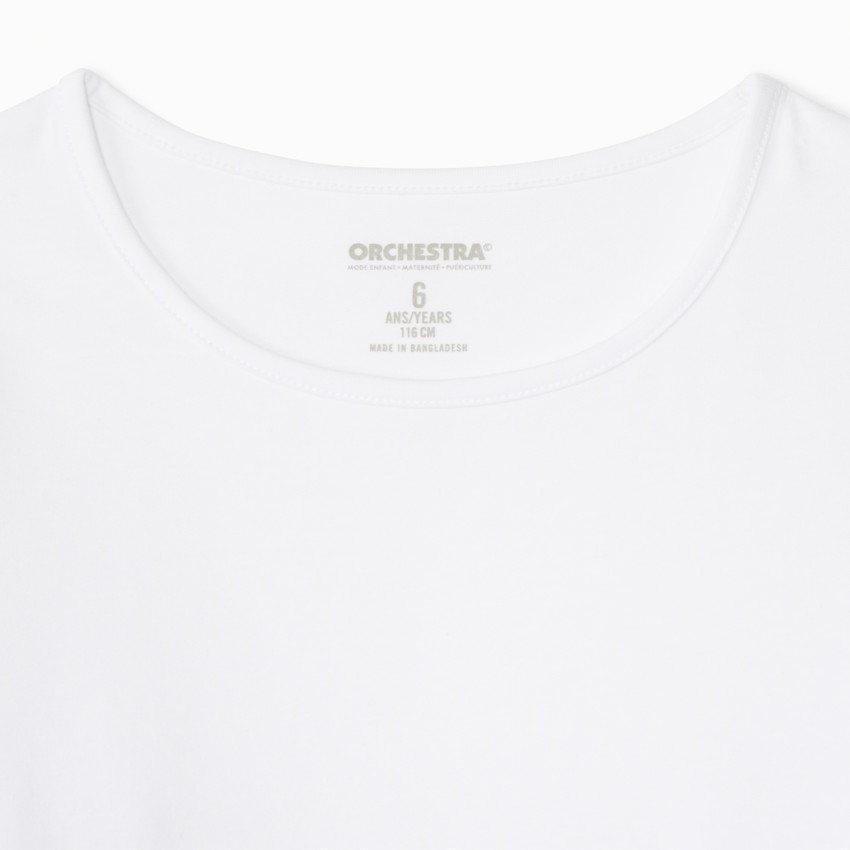 Set van 3 witte t-shirts met lange mouwen voor meisjes 