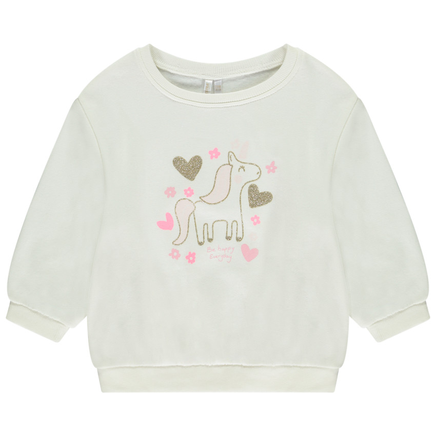 Fleece sweatshirt oversize voor meisjes 