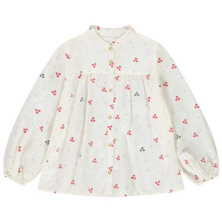 Pofmouwen bloemenprint blouse voor meisjes 