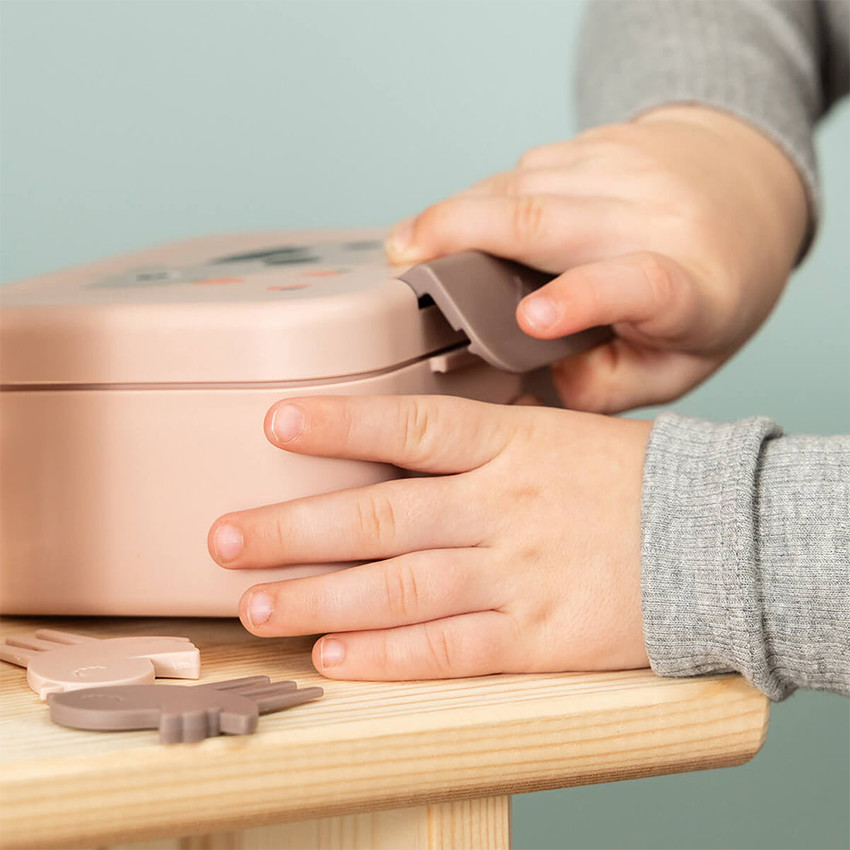 Snackbox met snackprikkers Tiny Farm Roze 