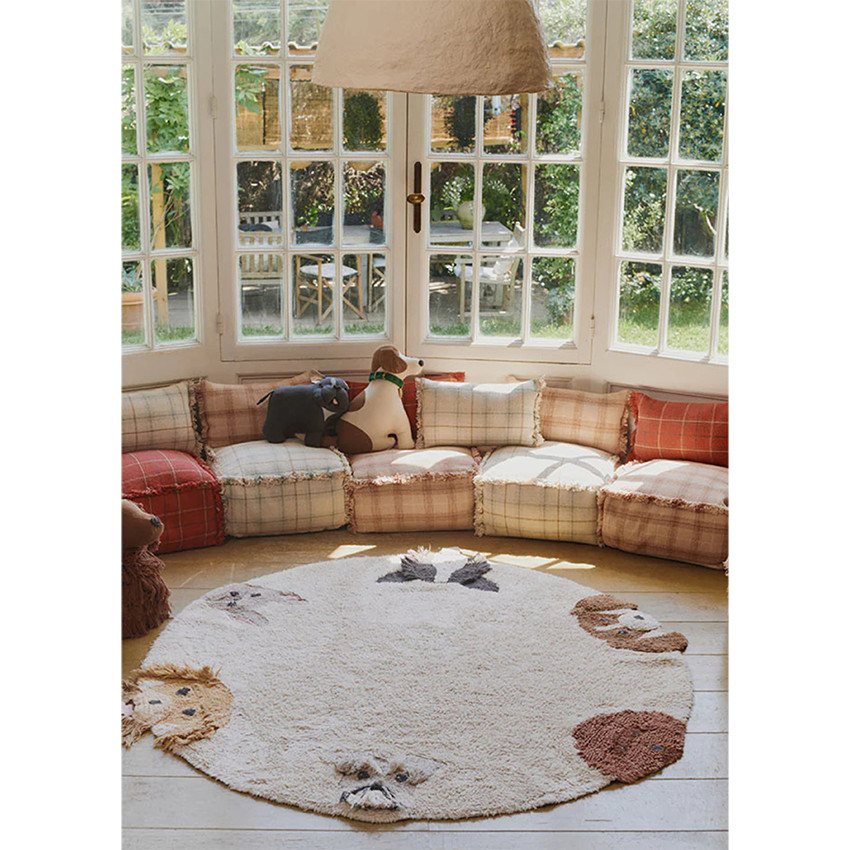 Tapis lavable 140x140cm Dogs 
