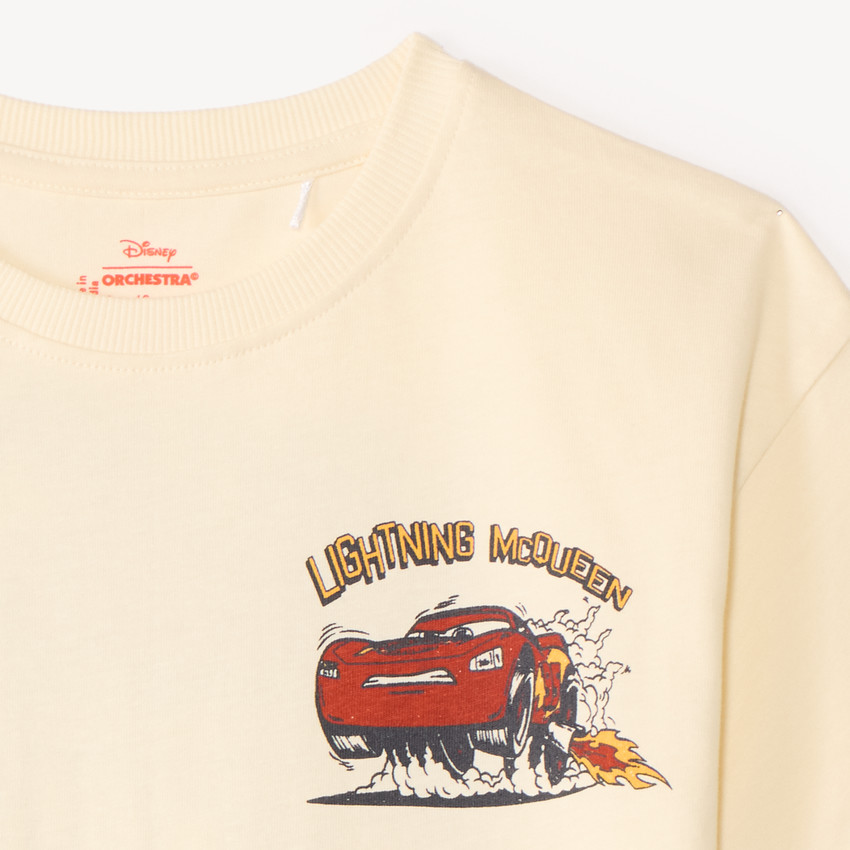 T-shirt garçon manches courtes print Flash McQueen et Martin Disney Pixar 