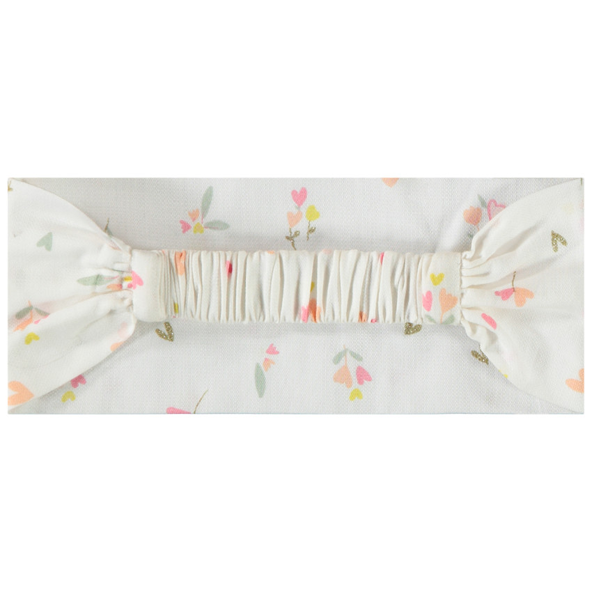 Bandeau large imprimé fleurs pour bébé fille 
