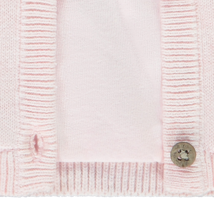 Vest met lange mouwen in uni gebreid voor meisjes 