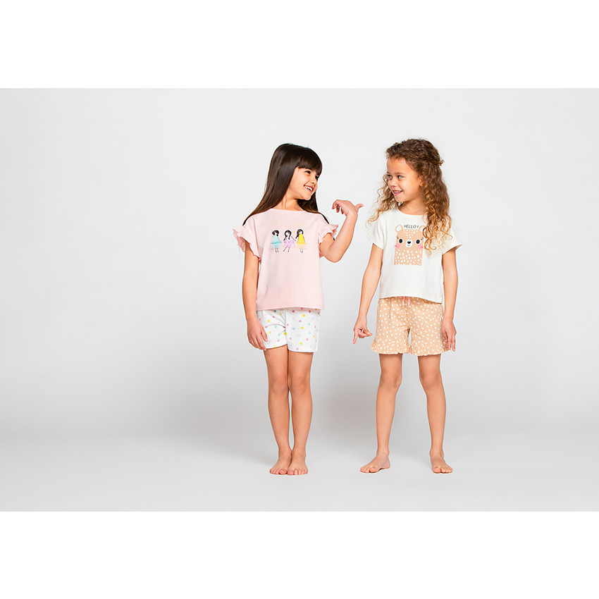 Pyjama court 2 pièces fille 
