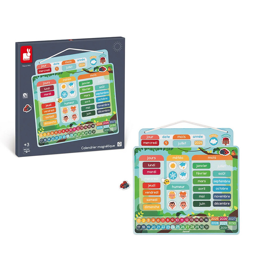 Calendrier magnétique FR + 71 magnets 