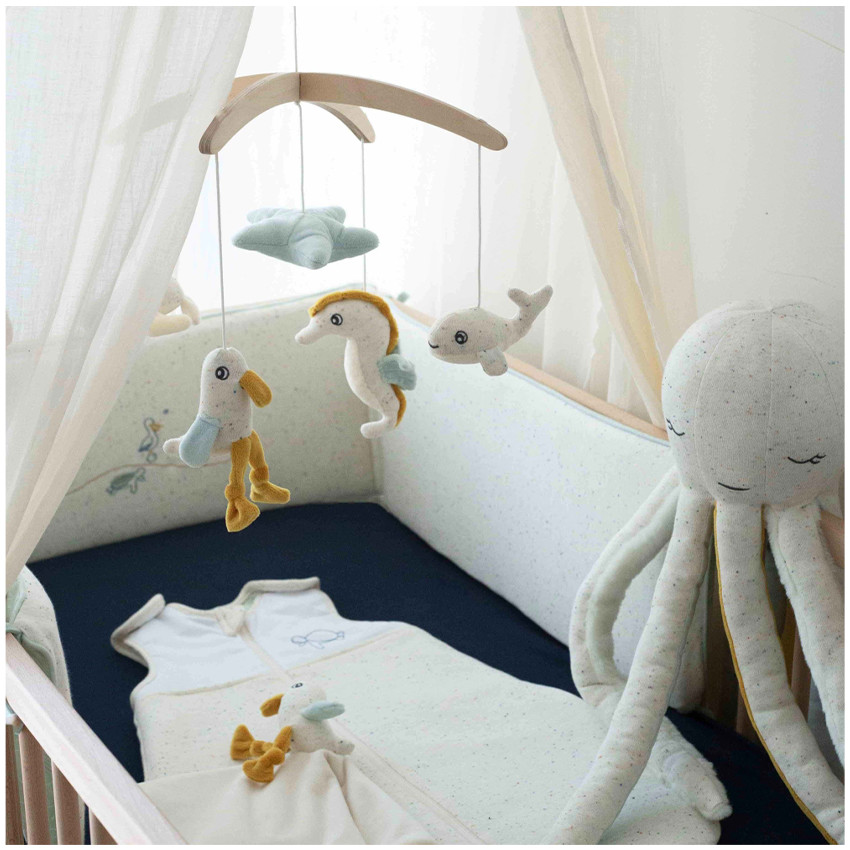 Mobiel muzikaal houten boog 5 knuffels 