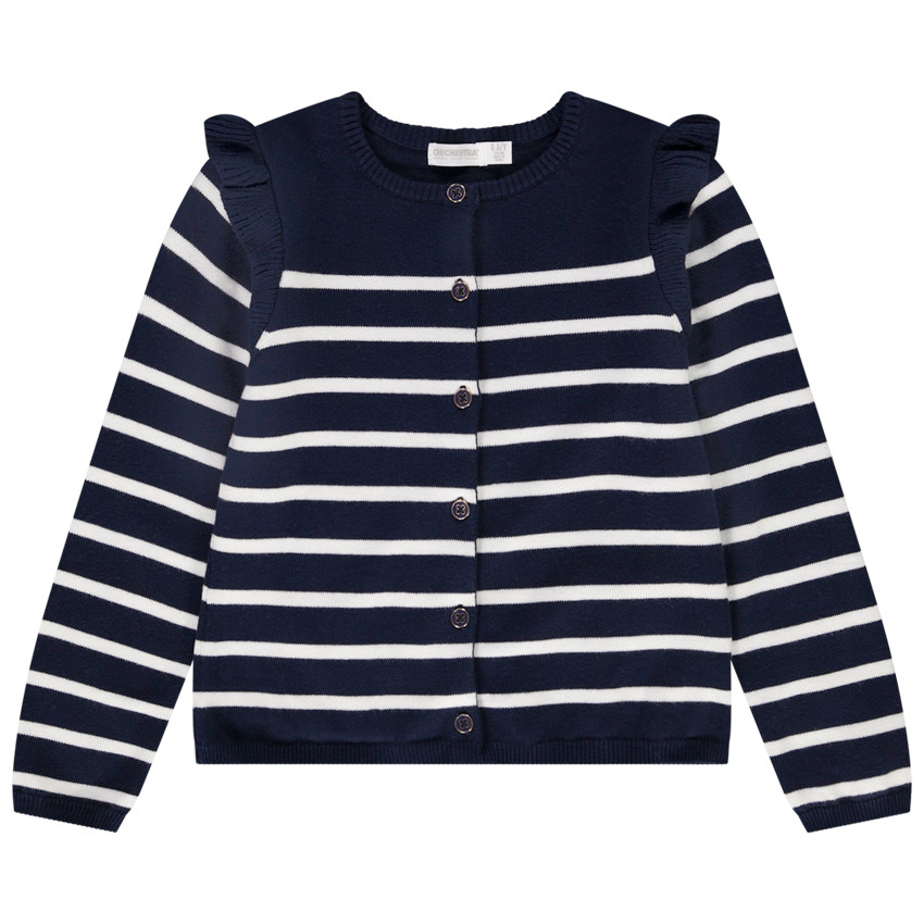 Gebreid vest met strepen voor meisjes 