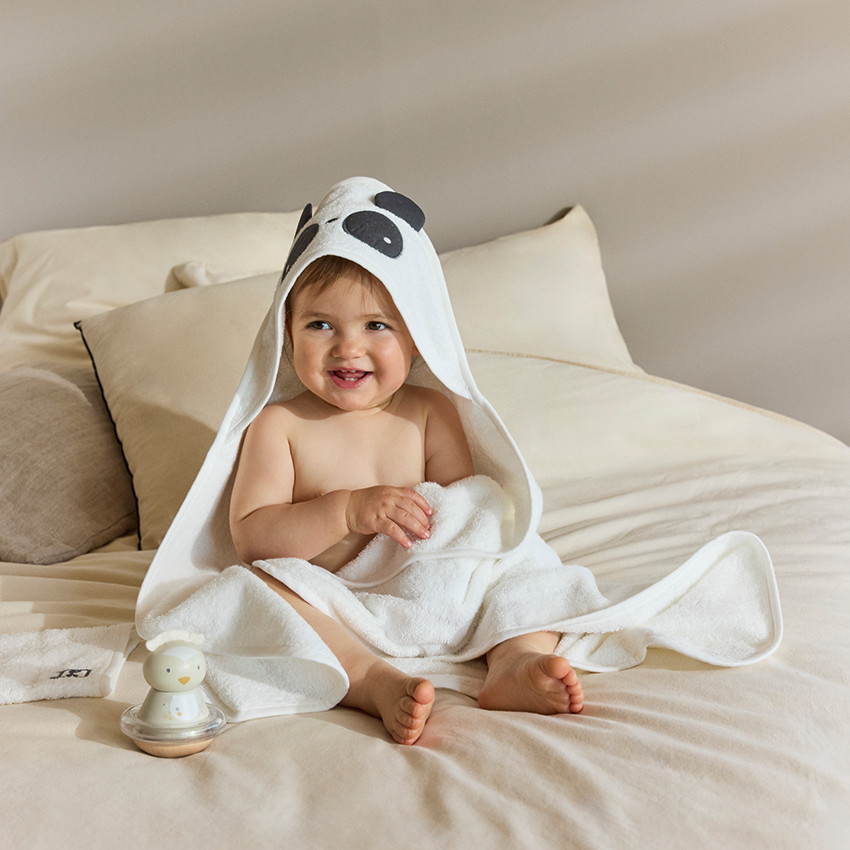 Cape de bain et gant de toilette Ethnic animals 
