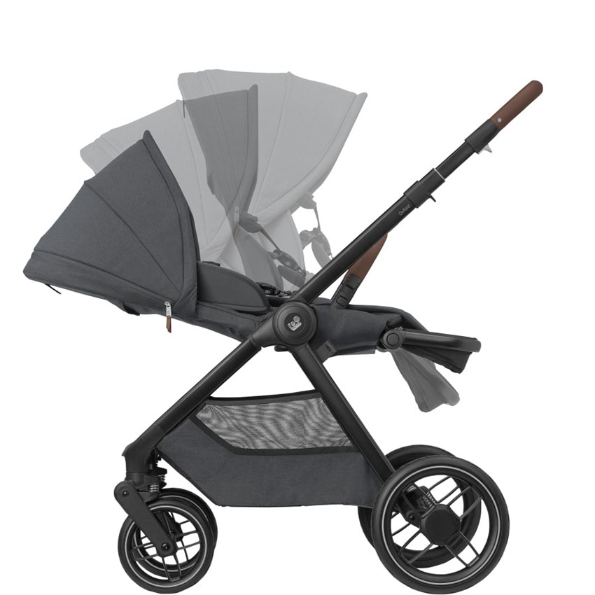 Poussette Oxford Plus + nacelle Twillic Graphite 
