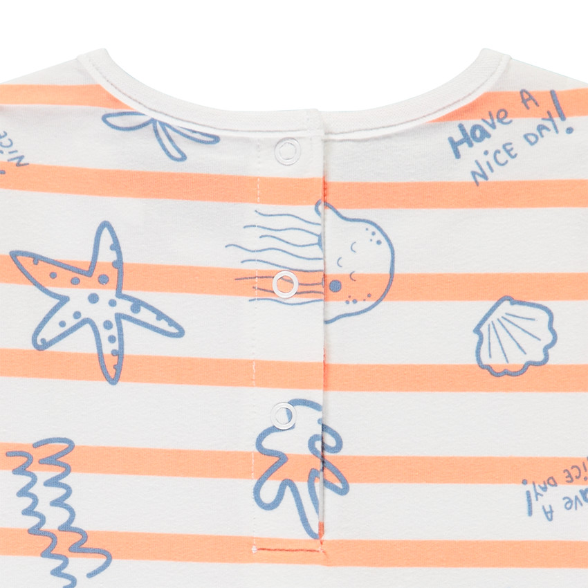 Set van korte gestreepte pyjama met maritiem print voor baby jongen 